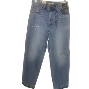 NEW Levi’s Premium Baggy Dad Jeans 28/32  Distressed Mid Rise Blue Big E Tag